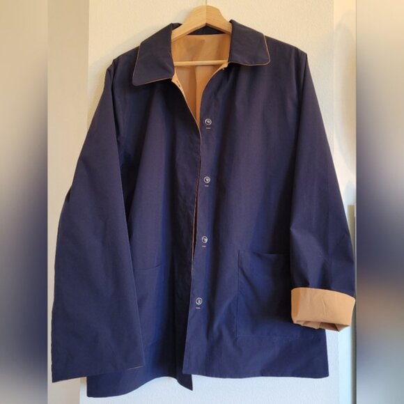 J. Jill Navy Blue & Camel Reversible Lightweight Jacket - Picture 4 of 12